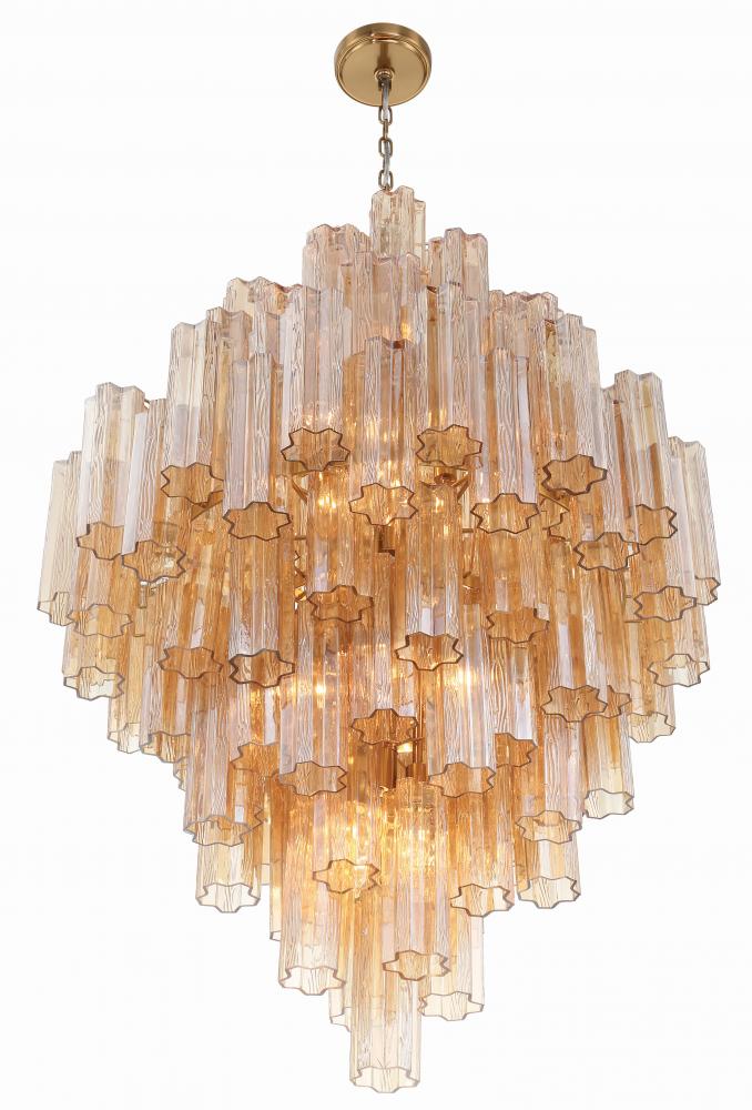 Crystorama ADDIS ADD-319-AG-AM Chandelier Modern - Aged Brass