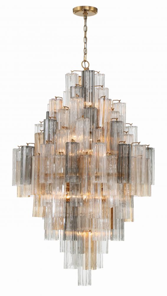 Crystorama ADDIS ADD-319-AG-AU Chandelier Modern - Aged Brass