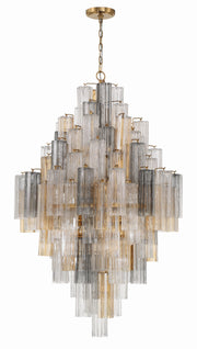 Crystorama Addis ADD-319-AG-AU – 31.5 Inch – 20 Light – Chandelier – Aged Brass – Dry Rated
