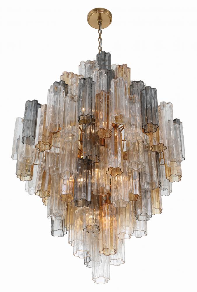 Crystorama ADDIS ADD-319-AG-AU Chandelier Modern - Aged Brass