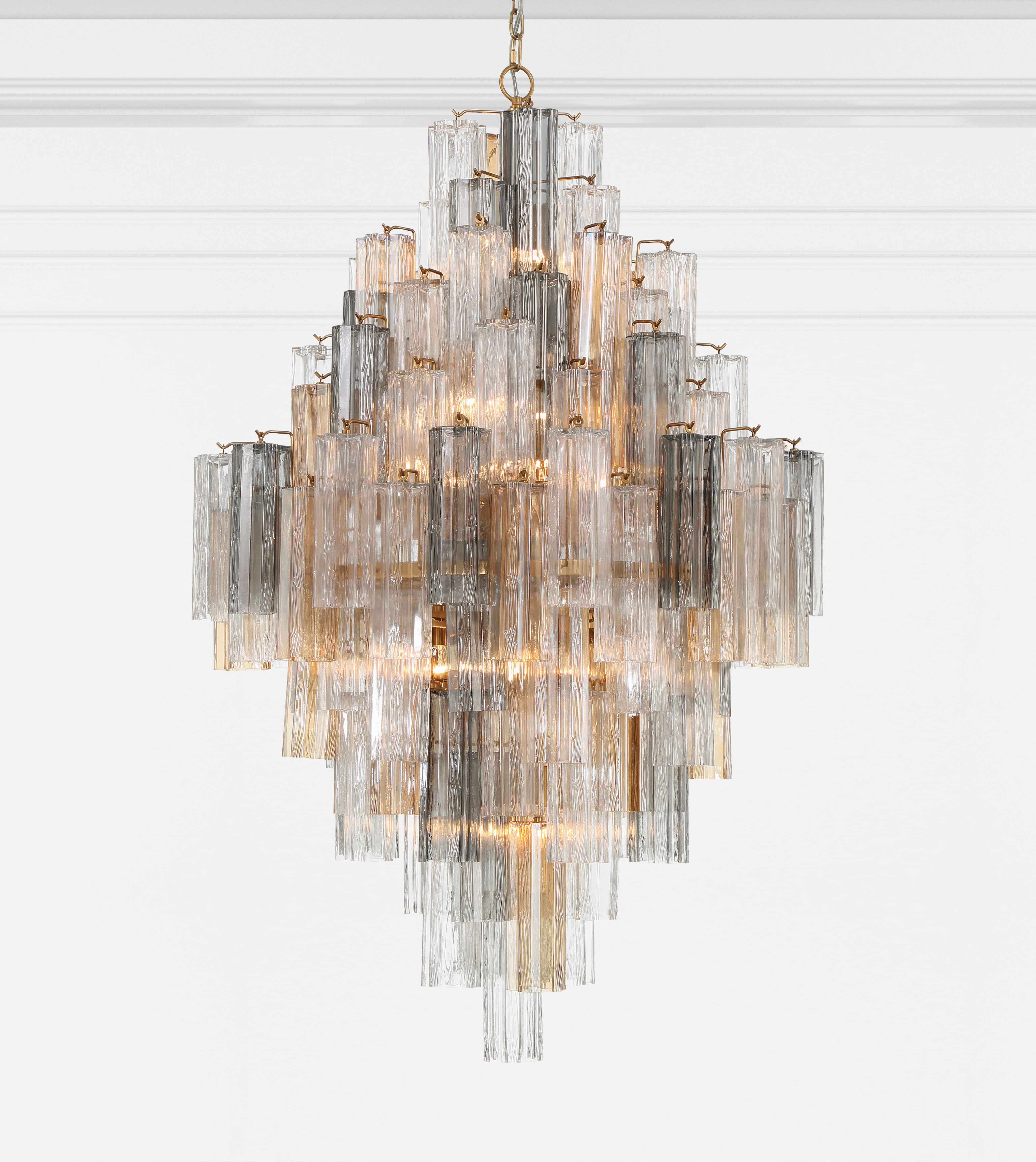 Crystorama Addis ADD-319-AG-AU – 31.5 Inch – 20 Light – Chandelier – Aged Brass – Dry Rated