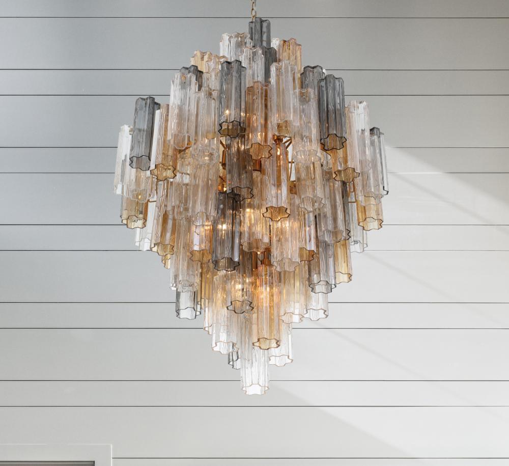 Crystorama ADDIS ADD-319-AG-AU Chandelier Modern - Aged Brass