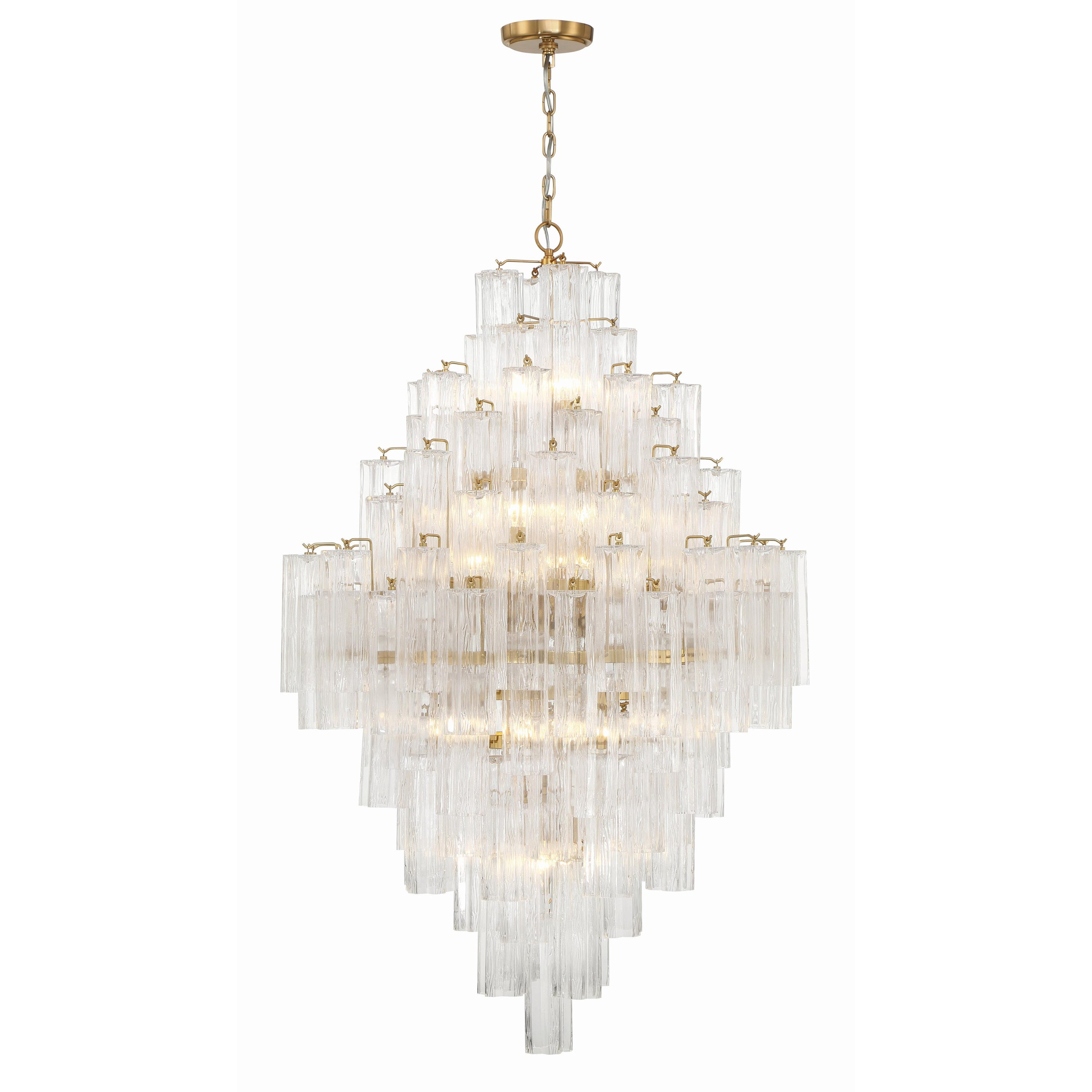 Addis 20 Light Aged Brass Chandelier
