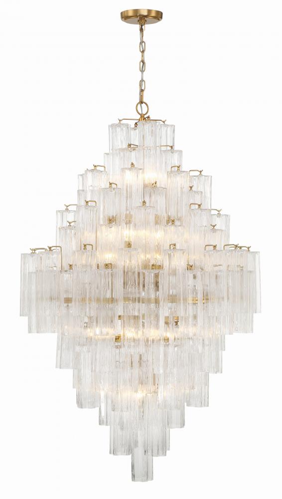 Crystorama ADDIS ADD-319-AG-CL Chandelier Modern - Aged Brass