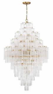 Crystorama Addis ADD-319-AG-CL – 31.5 Inch – 20 Light – Chandelier – Aged Brass – Dry Rated