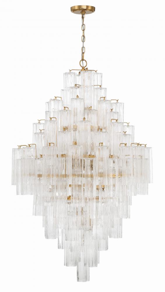 Crystorama ADDIS ADD-319-AG-CL Chandelier Modern - Aged Brass