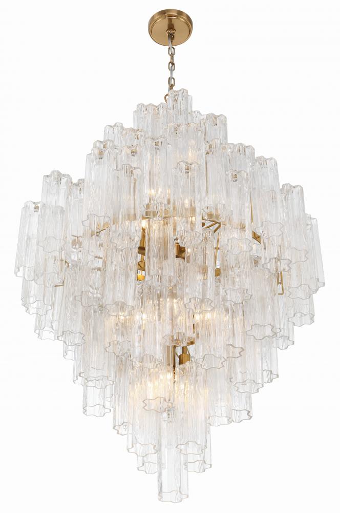 Crystorama ADDIS ADD-319-AG-CL Chandelier Modern - Aged Brass