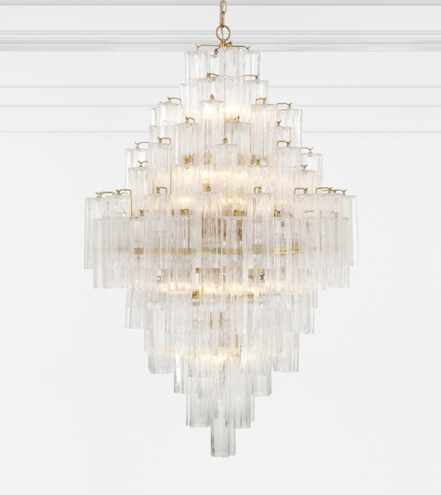 Crystorama ADDIS ADD-319-AG-CL Chandelier Modern - Aged Brass