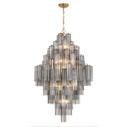Crystorama Addis ADD-319-AG-SM – 31.5 Inch – 20 Light – Chandelier – Aged Brass – Dry Rated