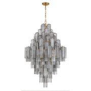 Crystorama Addis ADD-319-AG-SM – 31.5 Inch – 20 Light – Chandelier – Aged Brass – Dry Rated