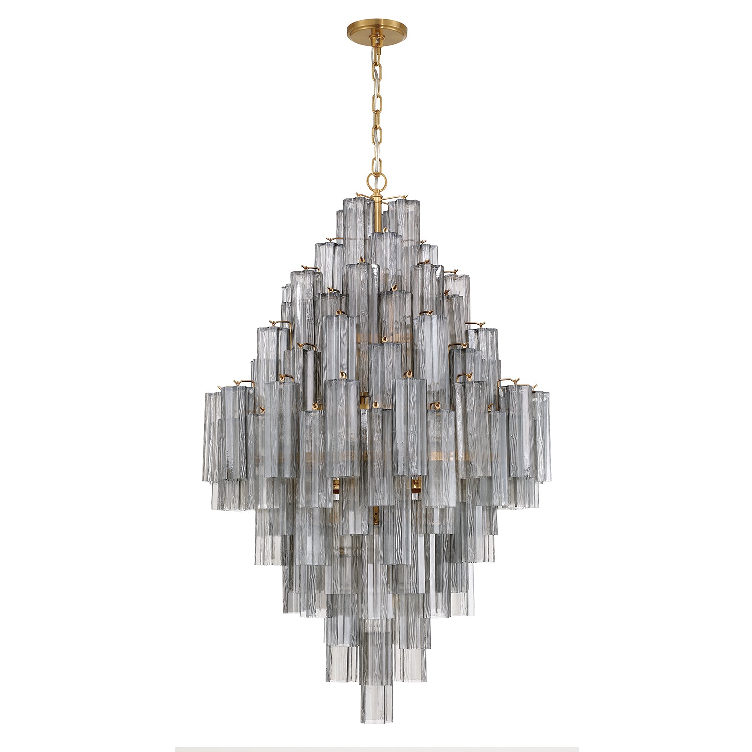 Crystorama Addis ADD-319-AG-SM – 31.5 Inch – 20 Light – Chandelier – Aged Brass – Dry Rated