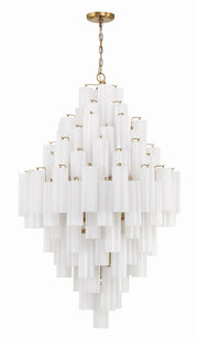 Crystorama Addis ADD-319-AG-WH – 31.5 Inch – 20 Light – Chandelier – Aged Brass – Dry Rated