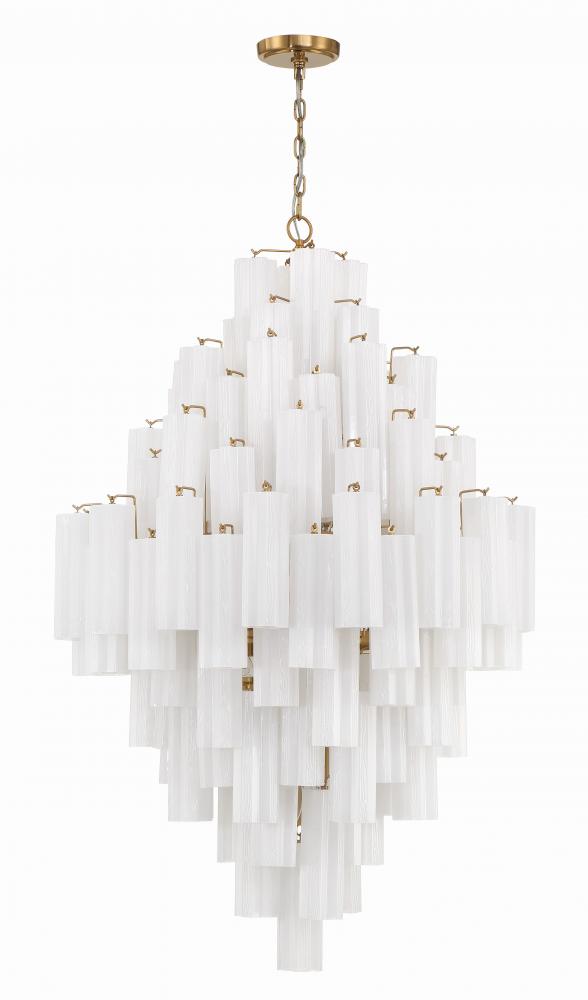 Crystorama ADDIS ADD-319-AG-WH Chandelier Modern - Aged Brass