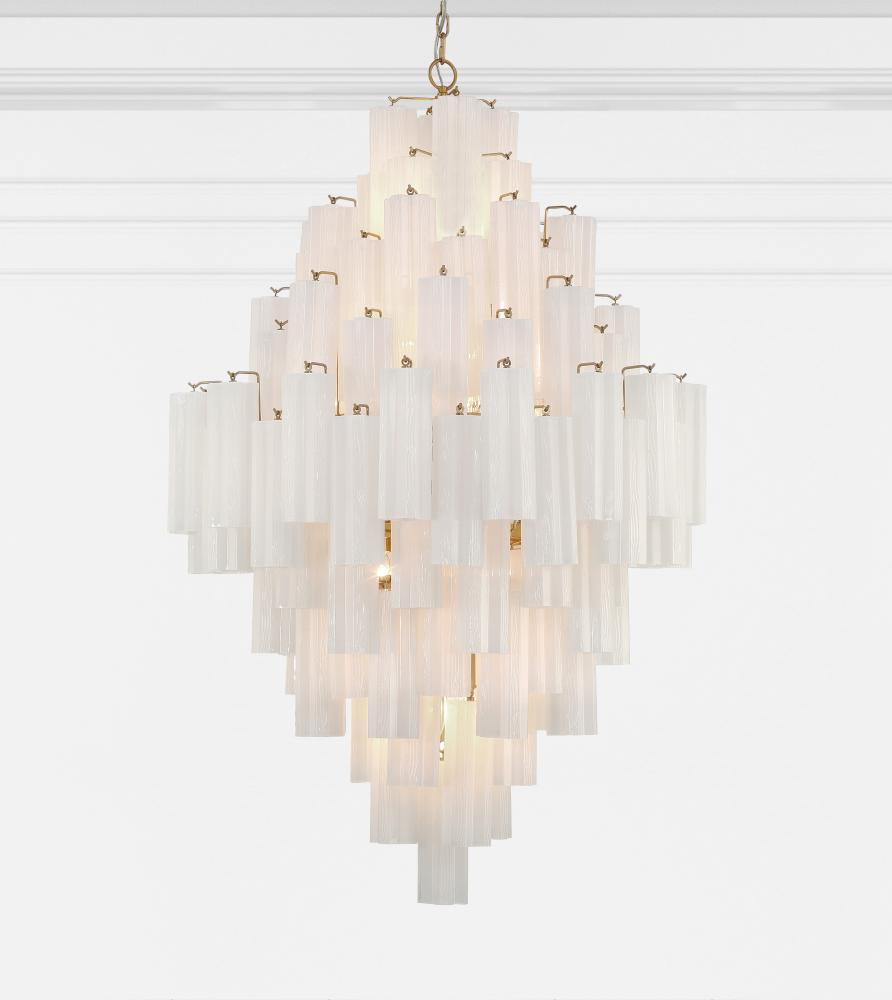 Crystorama ADDIS ADD-319-AG-WH Chandelier Modern - Aged Brass