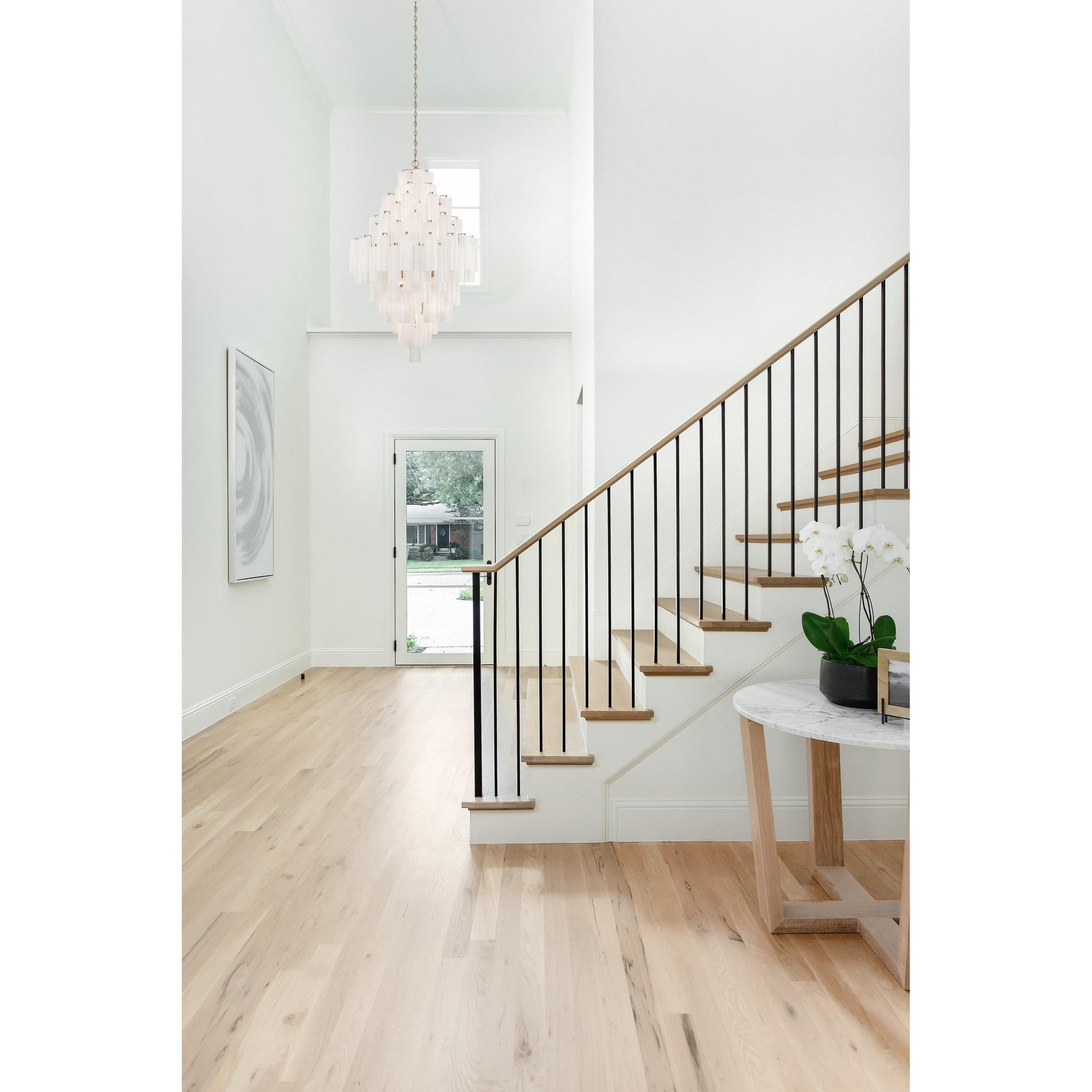 Crystorama Addis ADD-319-AG-WH – 31.5 Inch – 20 Light – Chandelier – Aged Brass – Dry Rated