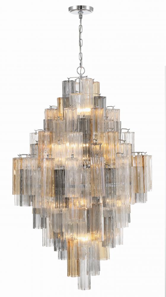 Crystorama ADDIS ADD-319-CH-AU Chandelier Modern - Polished Chrome