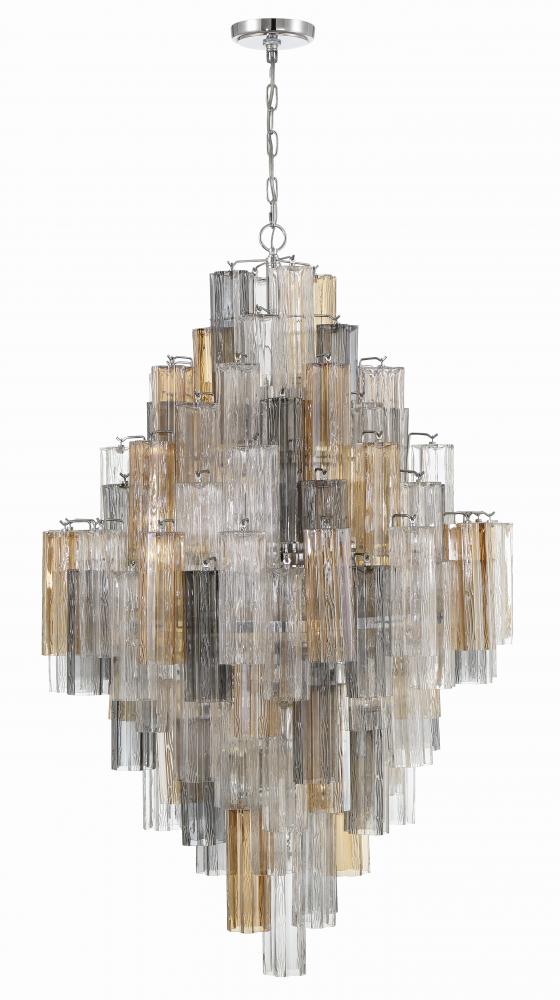 Crystorama ADDIS ADD-319-CH-AU Chandelier Modern - Polished Chrome