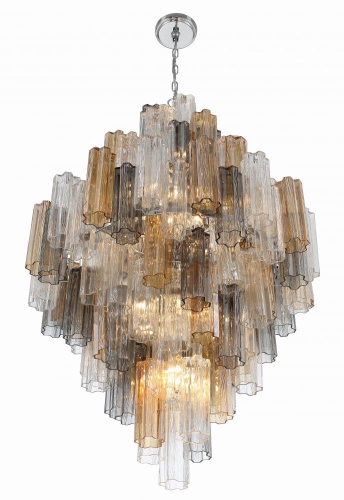 Crystorama ADDIS ADD-319-CH-AU Chandelier Modern - Polished Chrome