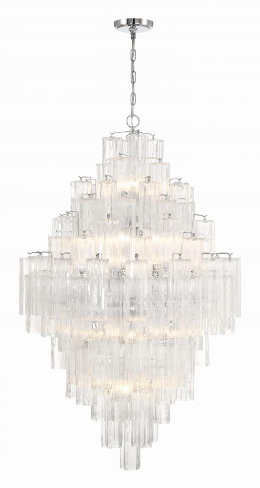 Crystorama ADDIS ADD-319-CH-CL Chandelier Modern - Polished Chrome