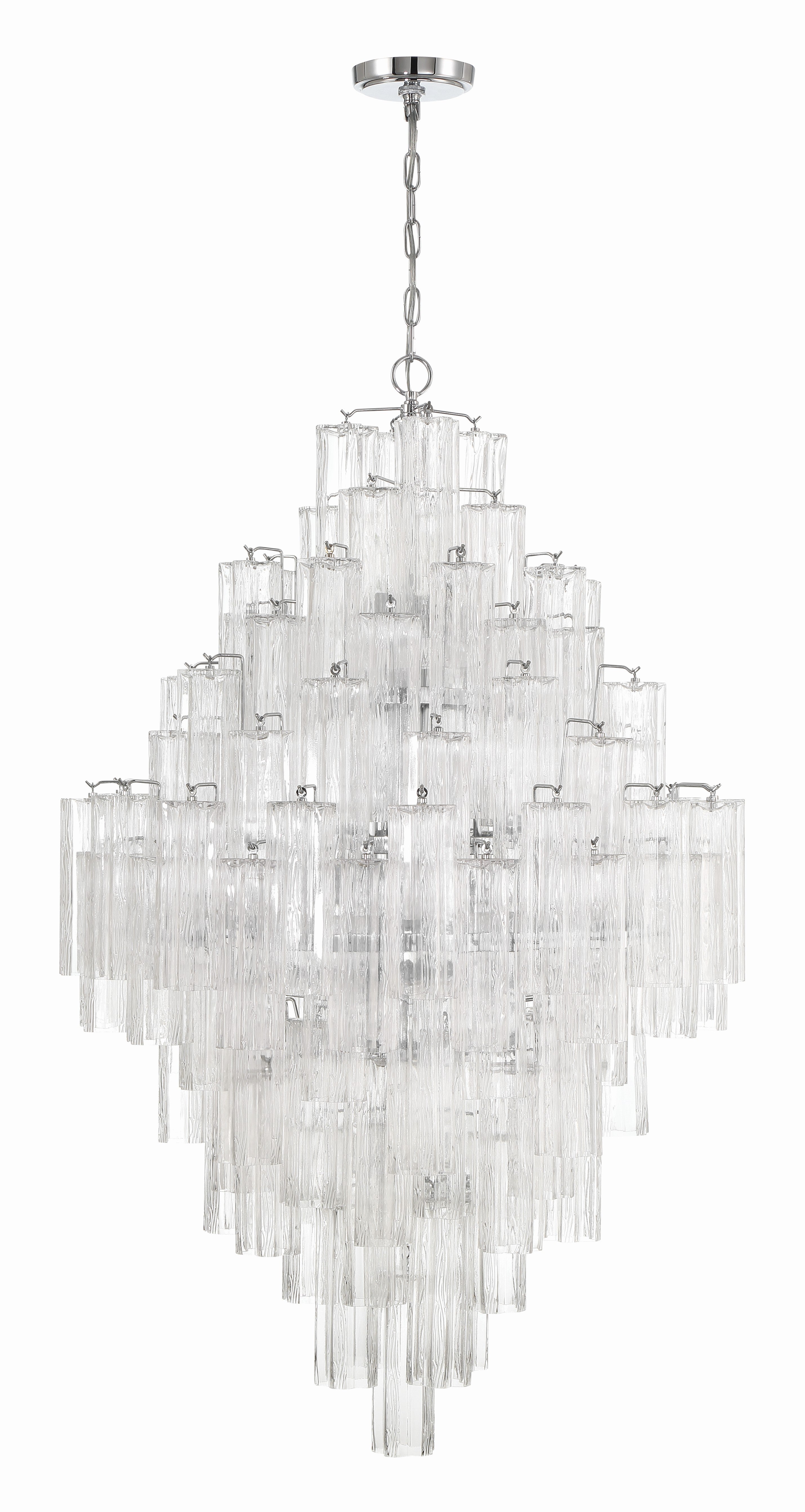 Crystorama Addis ADD-319-CH-CL – 31.5 Inch – 20 Light – Chandelier – Polished Chrome – Dry Rated