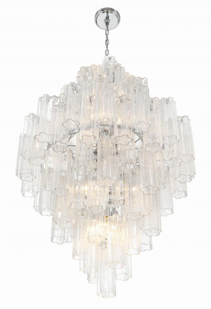 Crystorama ADDIS ADD-319-CH-CL Chandelier Modern - Polished Chrome