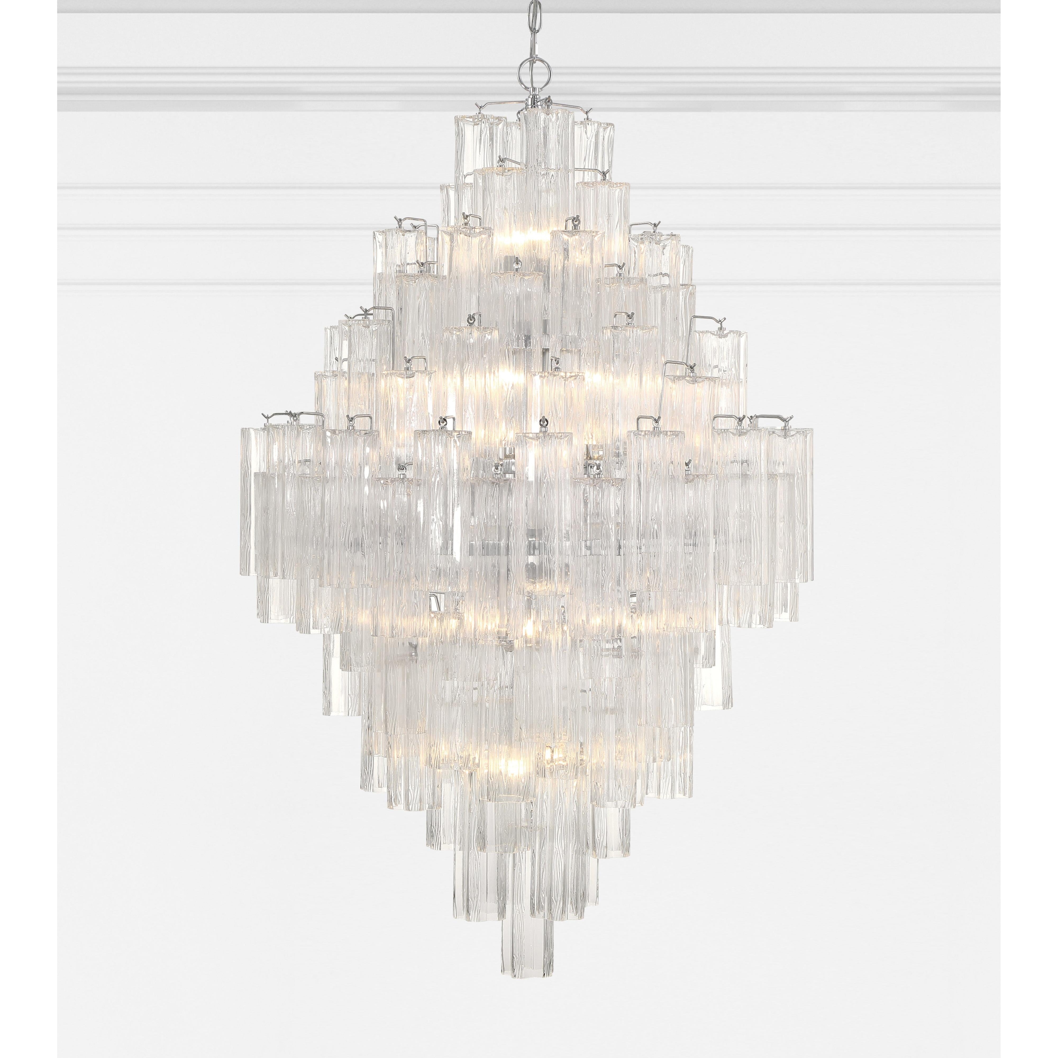 Crystorama Addis ADD-319-CH-CL – 31.5 Inch – 20 Light – Chandelier – Polished Chrome – Dry Rated