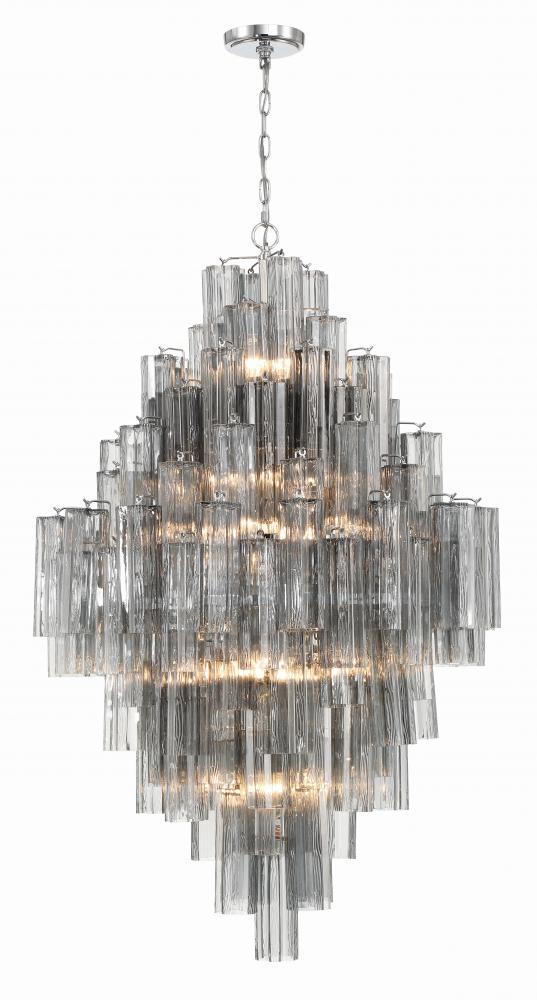 Crystorama ADDIS ADD-319-CH-SM Chandelier Modern - Polished Chrome