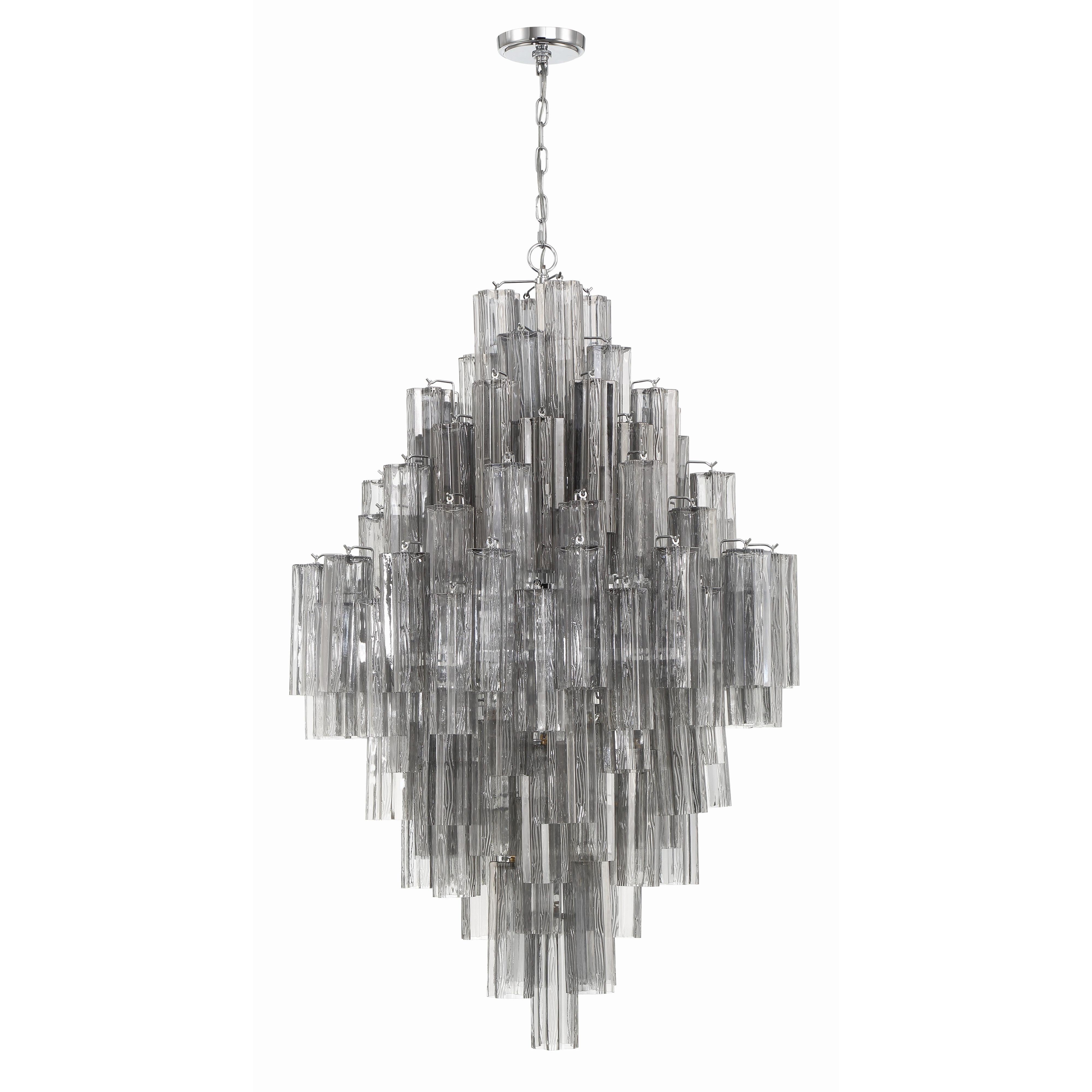 Crystorama Addis ADD-319-CH-SM – 31.5 Inch – 20 Light – Chandelier – Polished Chrome – Dry Rated