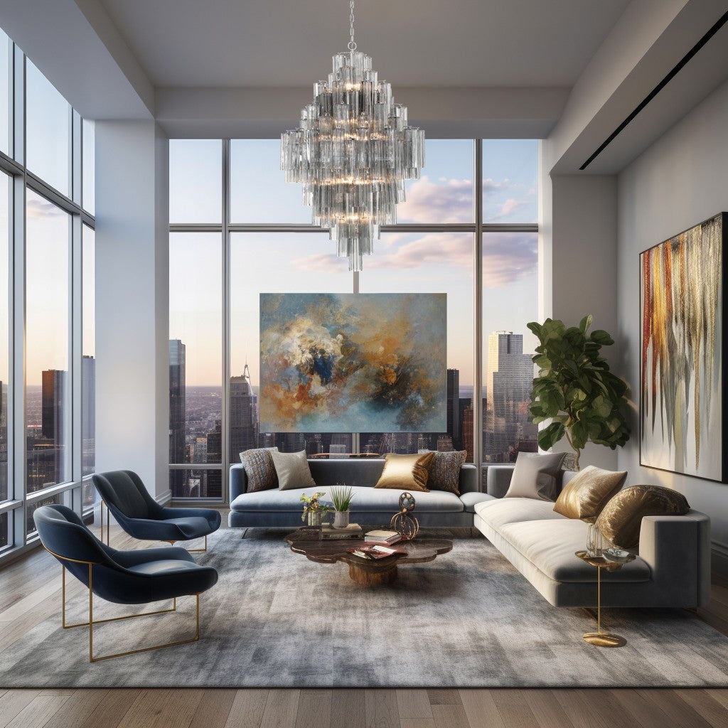 Crystorama Addis ADD-319-CH-SM – 31.5 Inch – 20 Light – Chandelier – Polished Chrome – Dry Rated