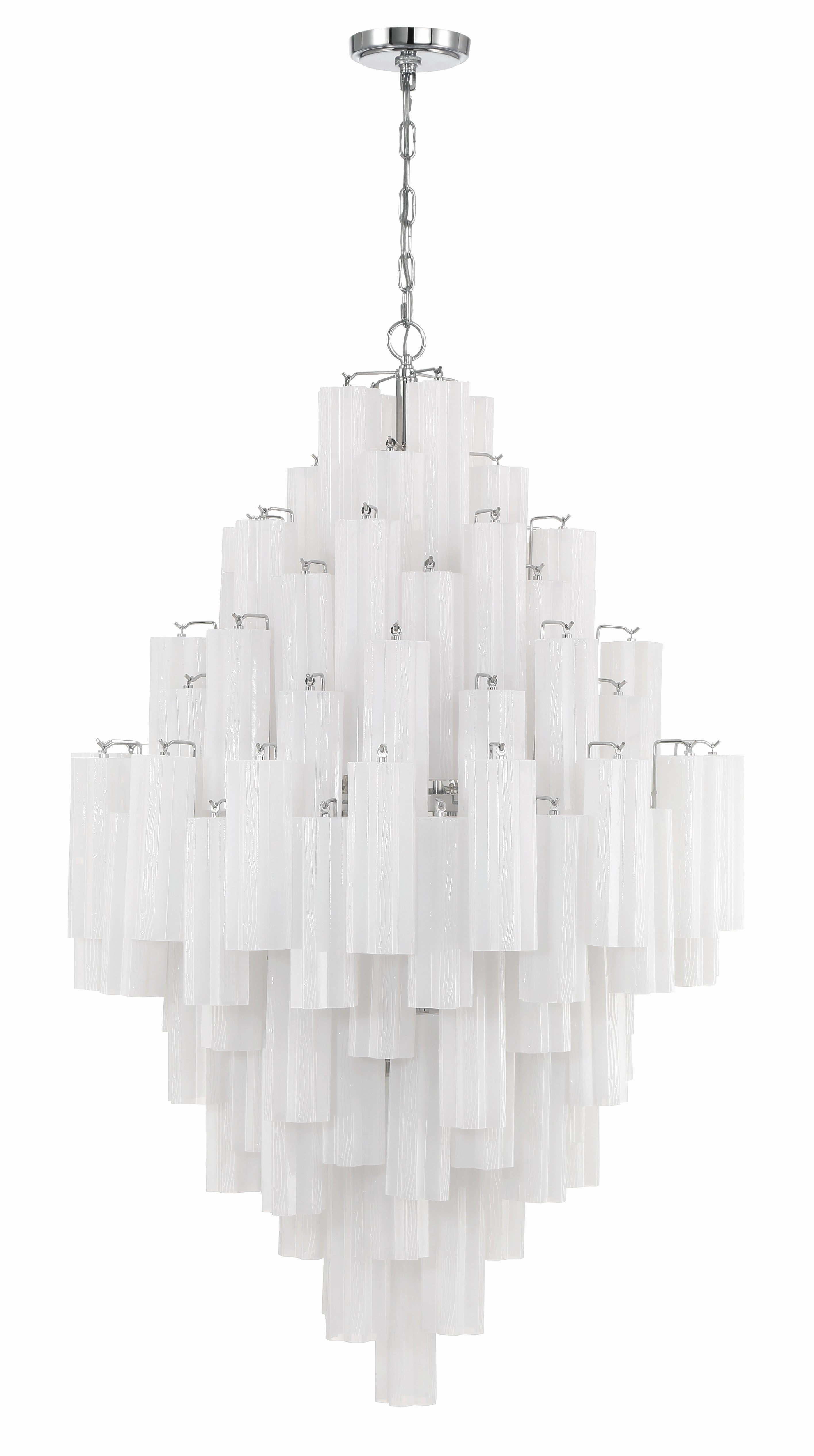 Crystorama Addis ADD-319-CH-WH – 31.5 Inch – 20 Light – Chandelier – Polished Chrome – Dry Rated