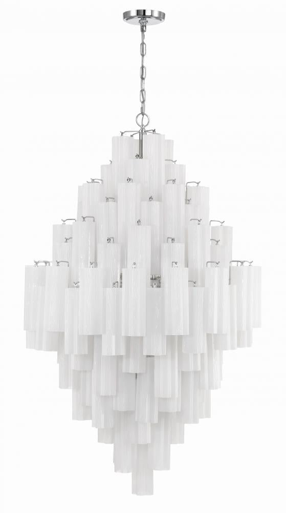 Crystorama ADDIS ADD-319-CH-WH Chandelier Modern - Polished Chrome