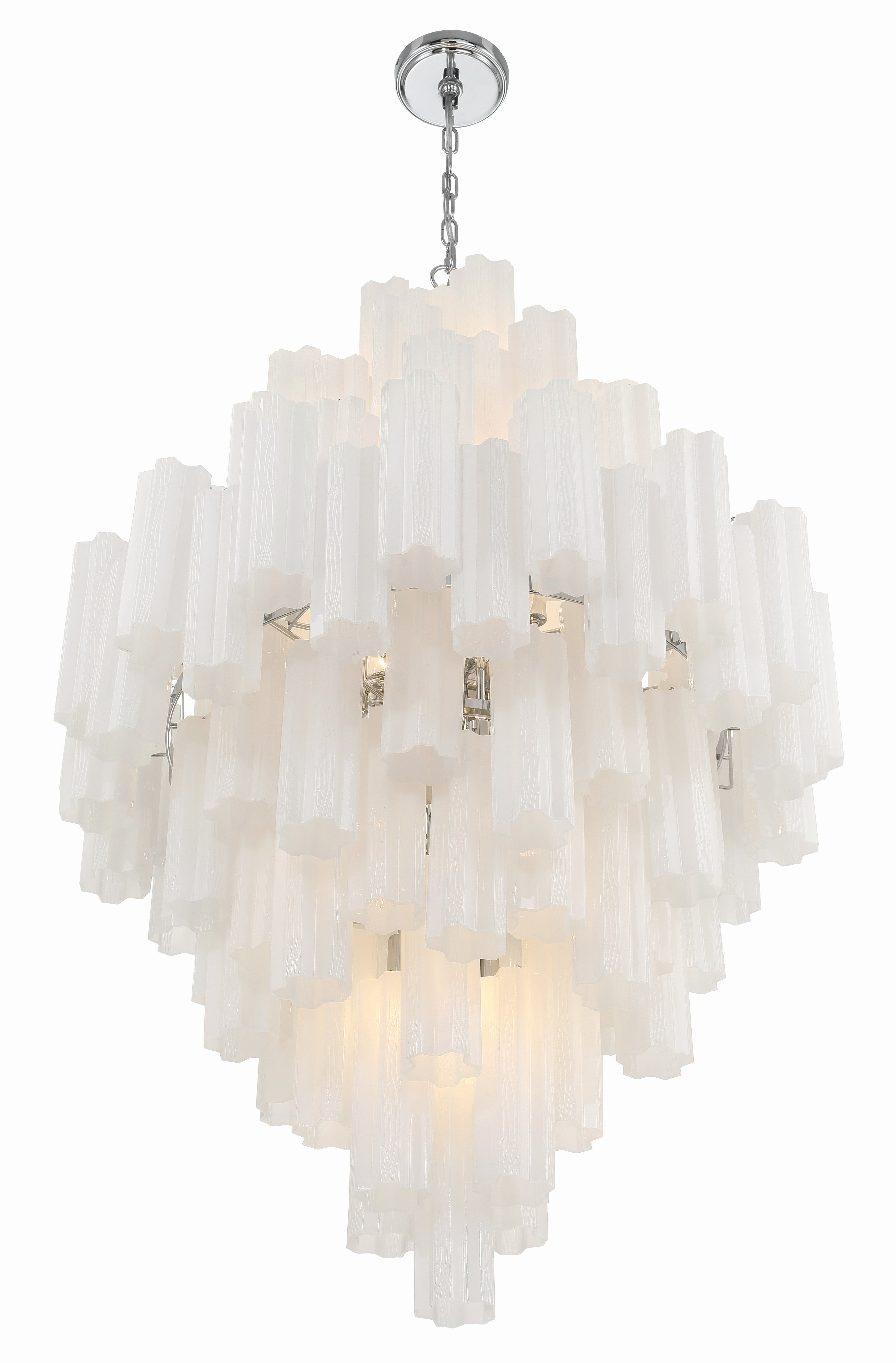 Crystorama Addis ADD-319-CH-WH – 31.5 Inch – 20 Light – Chandelier – Polished Chrome – Dry Rated