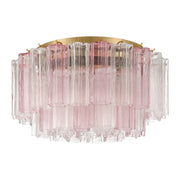 Crystorama Addis ADD-321-AG-SP – 22.25 Inch – 7 Light – Semi Flush Mount Light – Aged Brass – Damp Rated