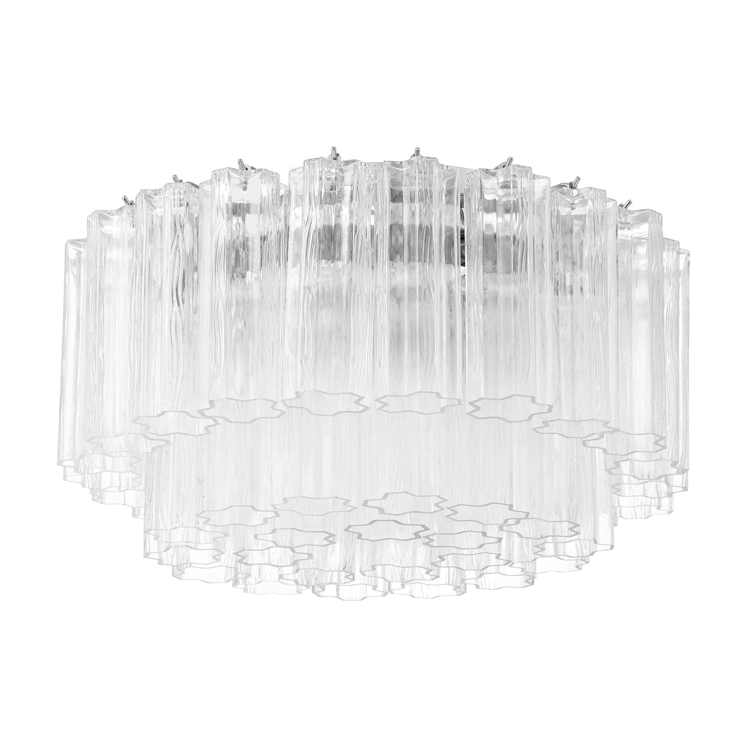 Crystorama Addis ADD-321-CH-CL – 22.25 Inch – 7 Light – Semi Flush Mount Light – Polished Chrome – Damp Rated