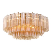 Crystorama Addis ADD-331-AG-AM – 32 Inch – 16 Light – Semi Flush Mount Light – Aged Brass – Damp Rated