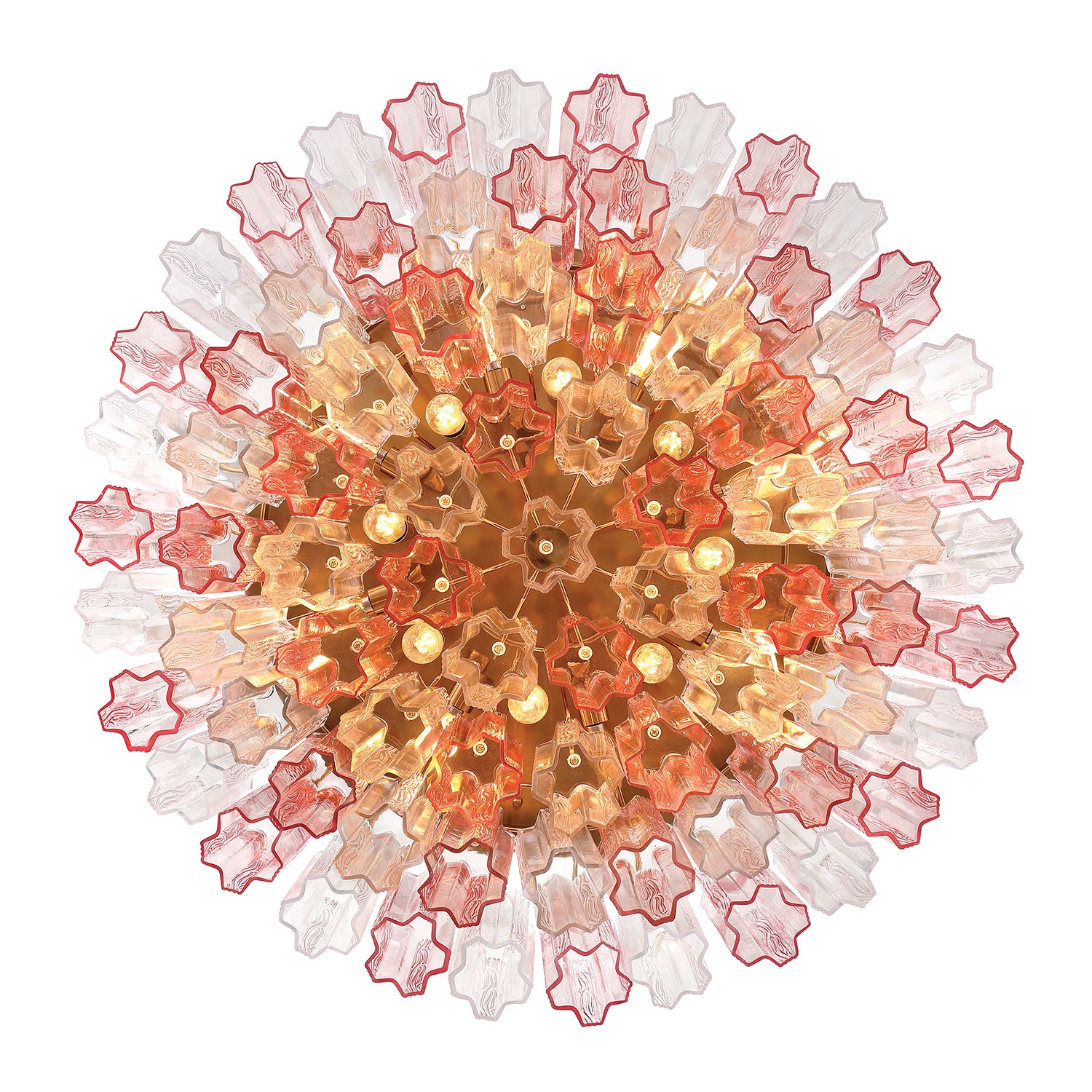 Crystorama Addis ADD-331-AG-SP – 32 Inch – 16 Light – Semi Flush Mount Light – Aged Brass – Damp Rated