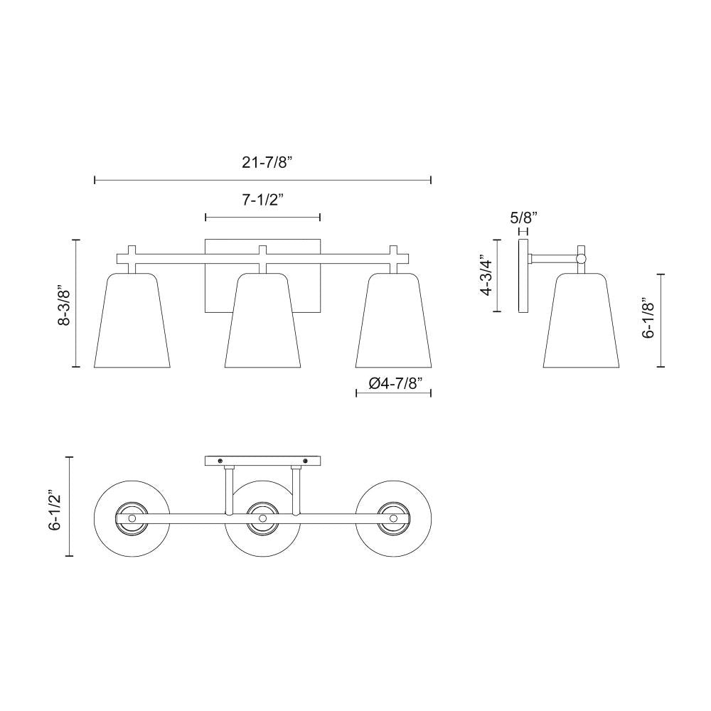 Alora Lighting ADDISON VL638221BNCL Bathroom Fixture - Brushed Nickel