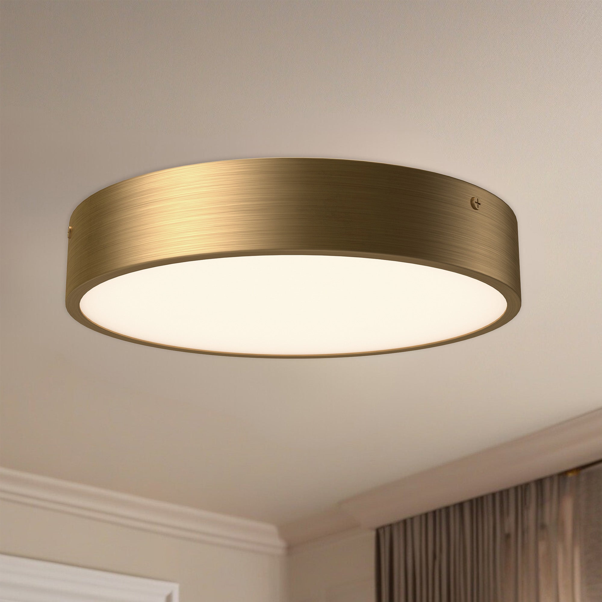 Adelaide 11-in Aged Gold LED Flush Mount