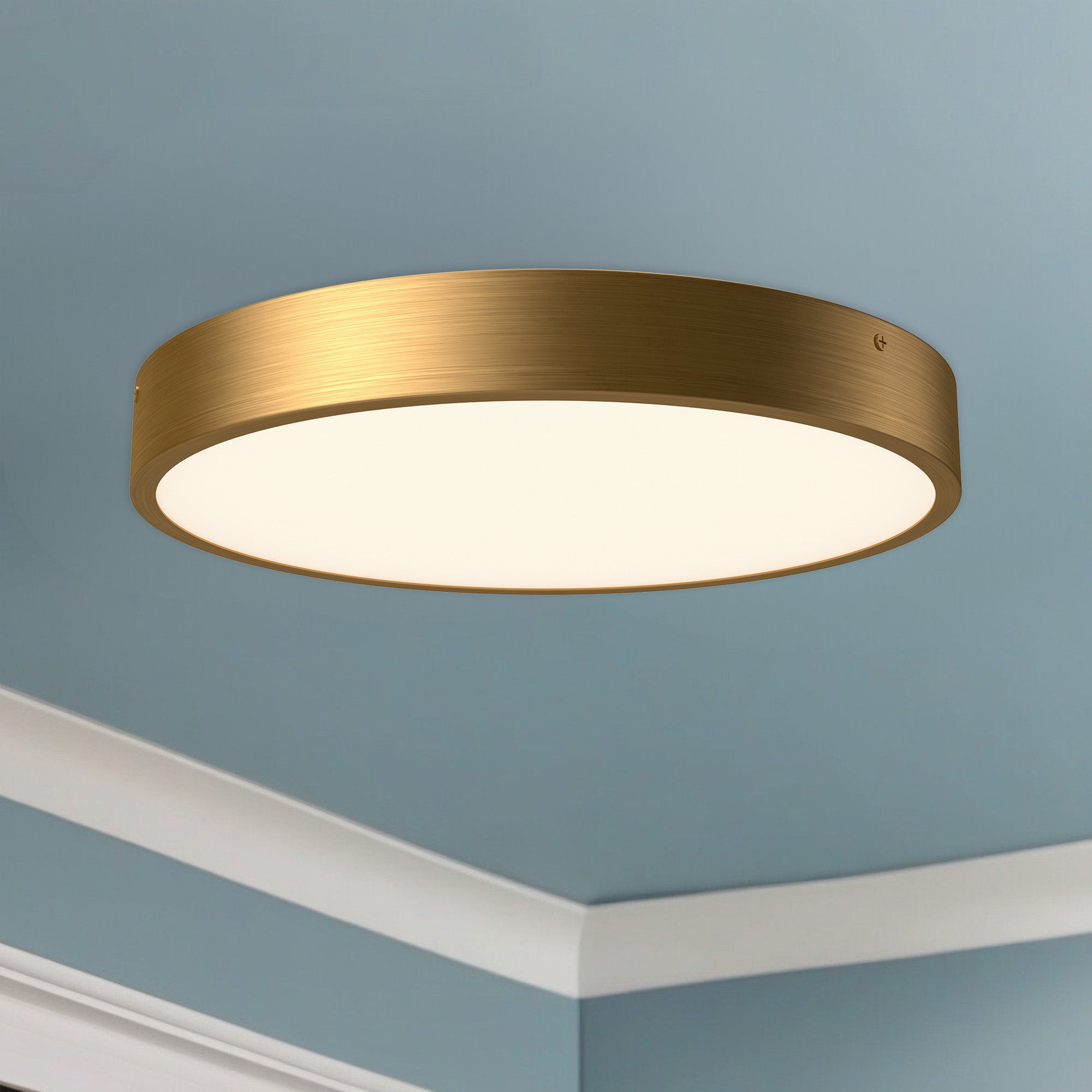 Adelaide 15-in Aged Gold LED Flush Mount