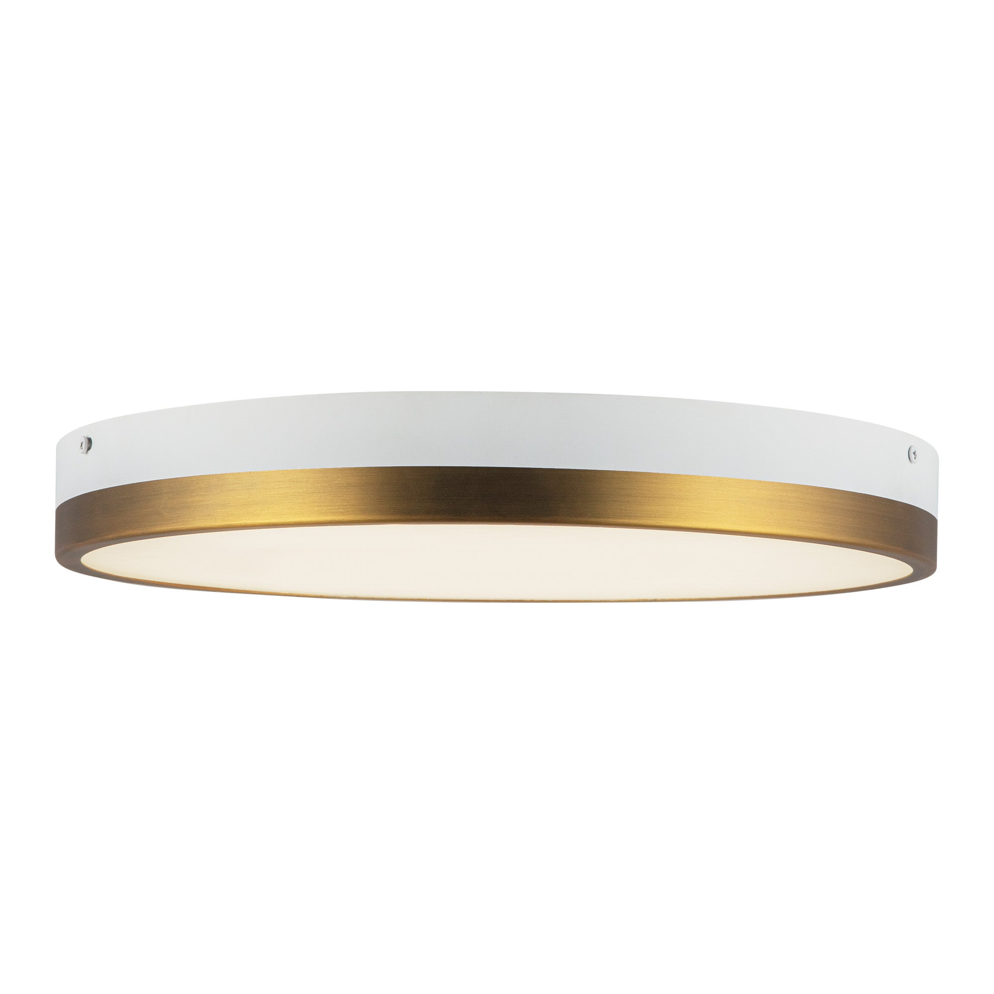 Adelaide 15-in Aged Gold/White LED Flush Mount