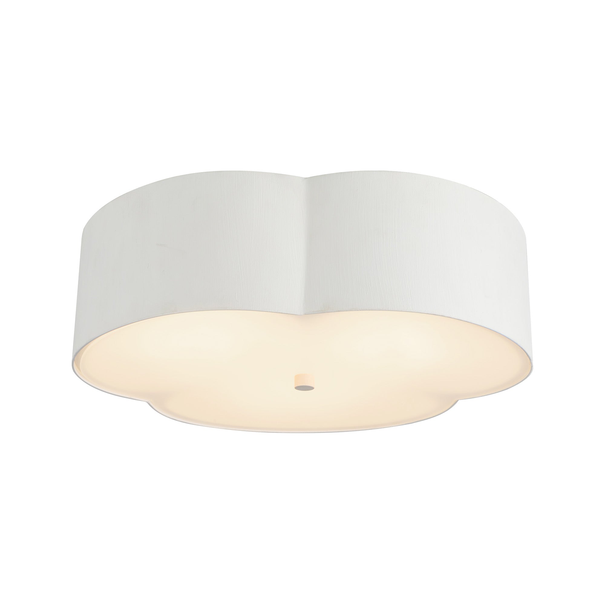 Adella 14-in Antique White Socket Flush Mount