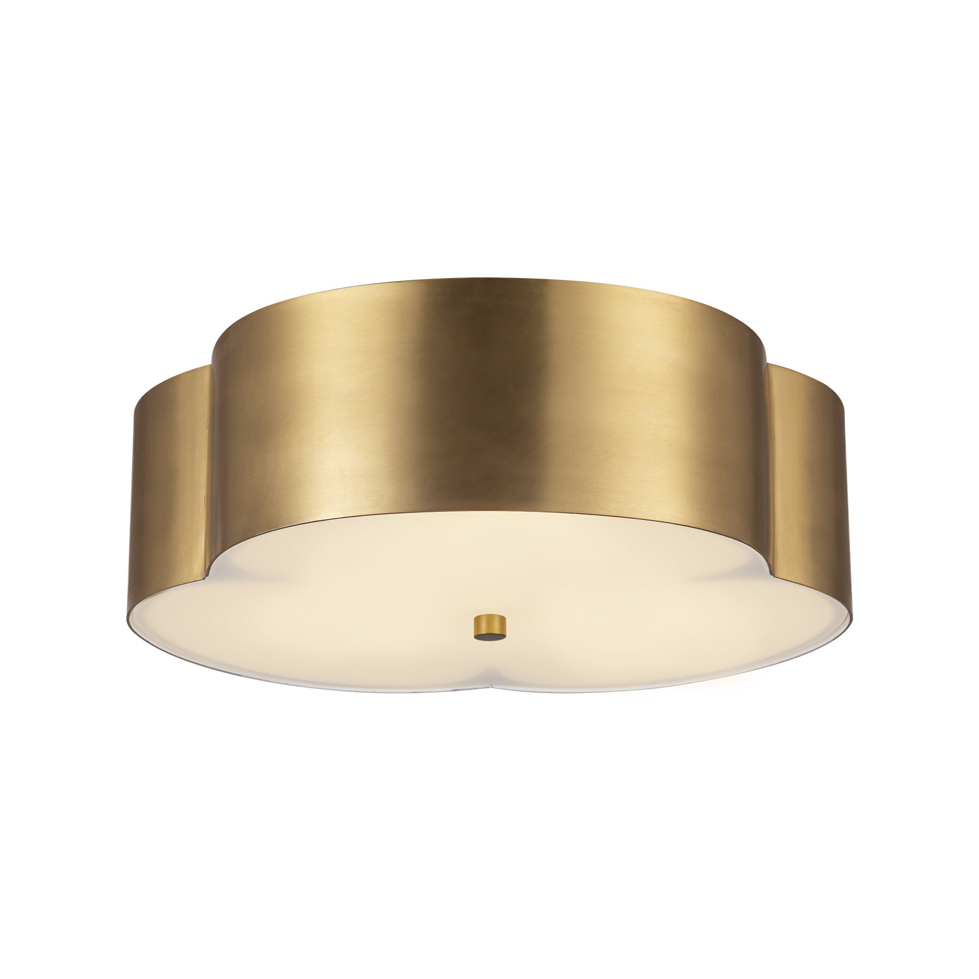 Adella 14-in Brushed Gold Socket Flush Mount