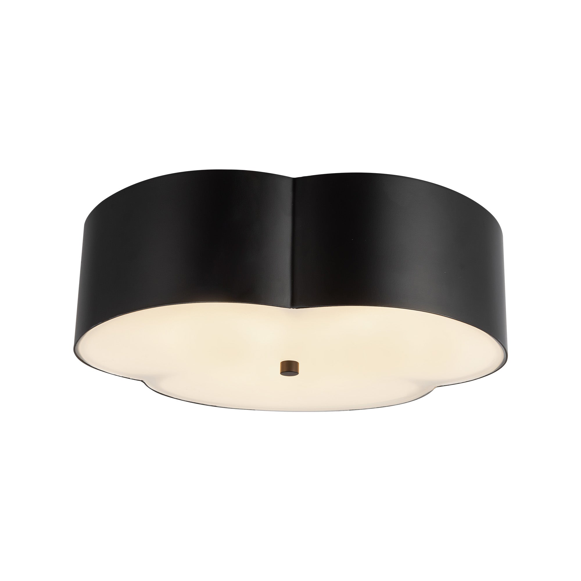 Adella 14-in Matte Black Socket Flush Mount