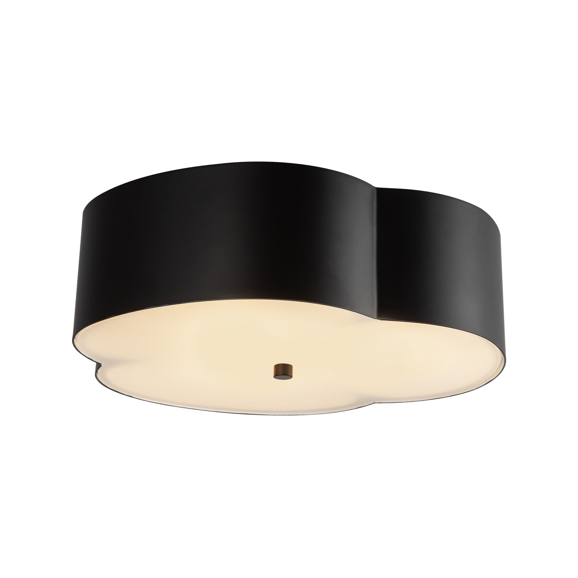Adella 14-in Matte Black Socket Flush Mount