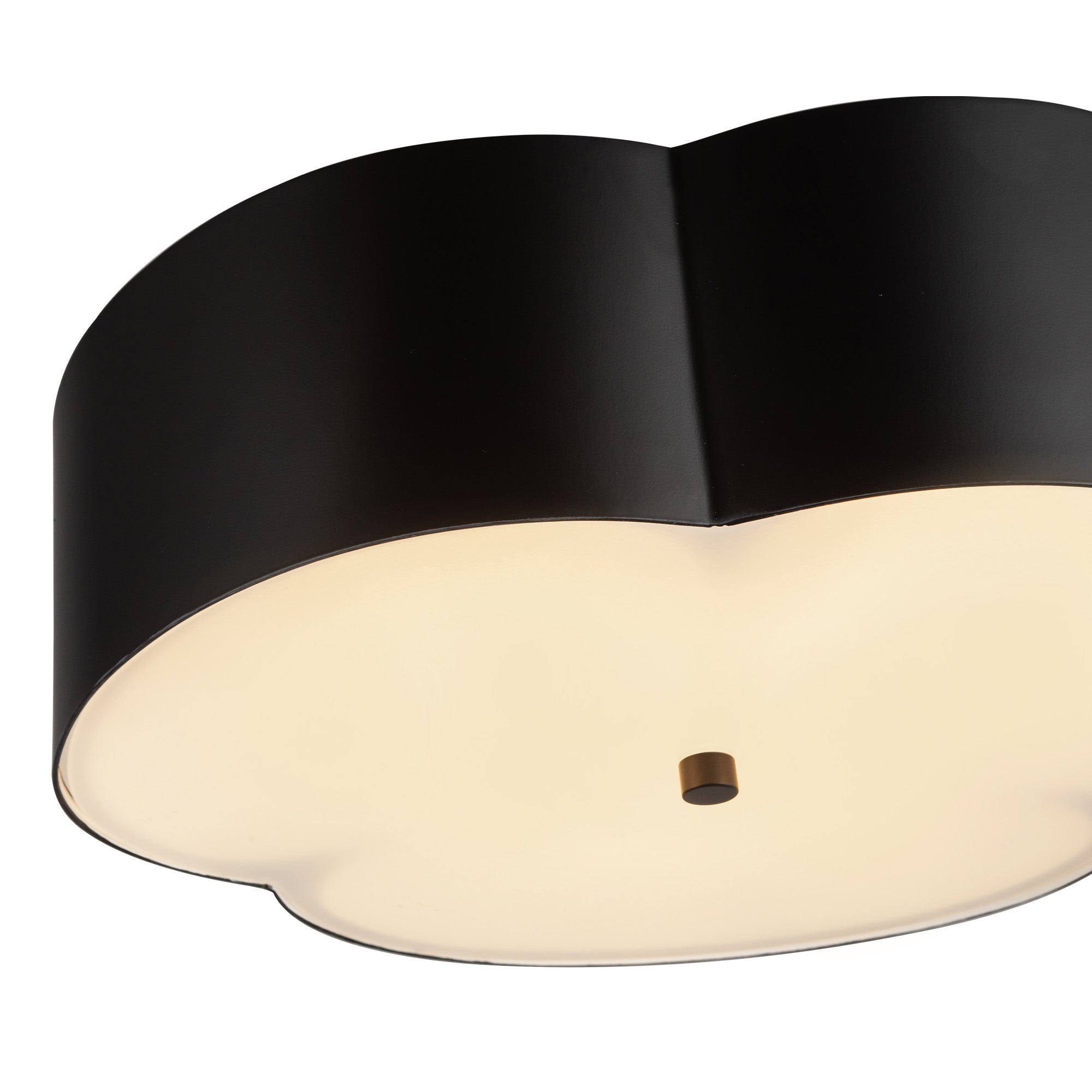 Adella 14-in Matte Black Socket Flush Mount
