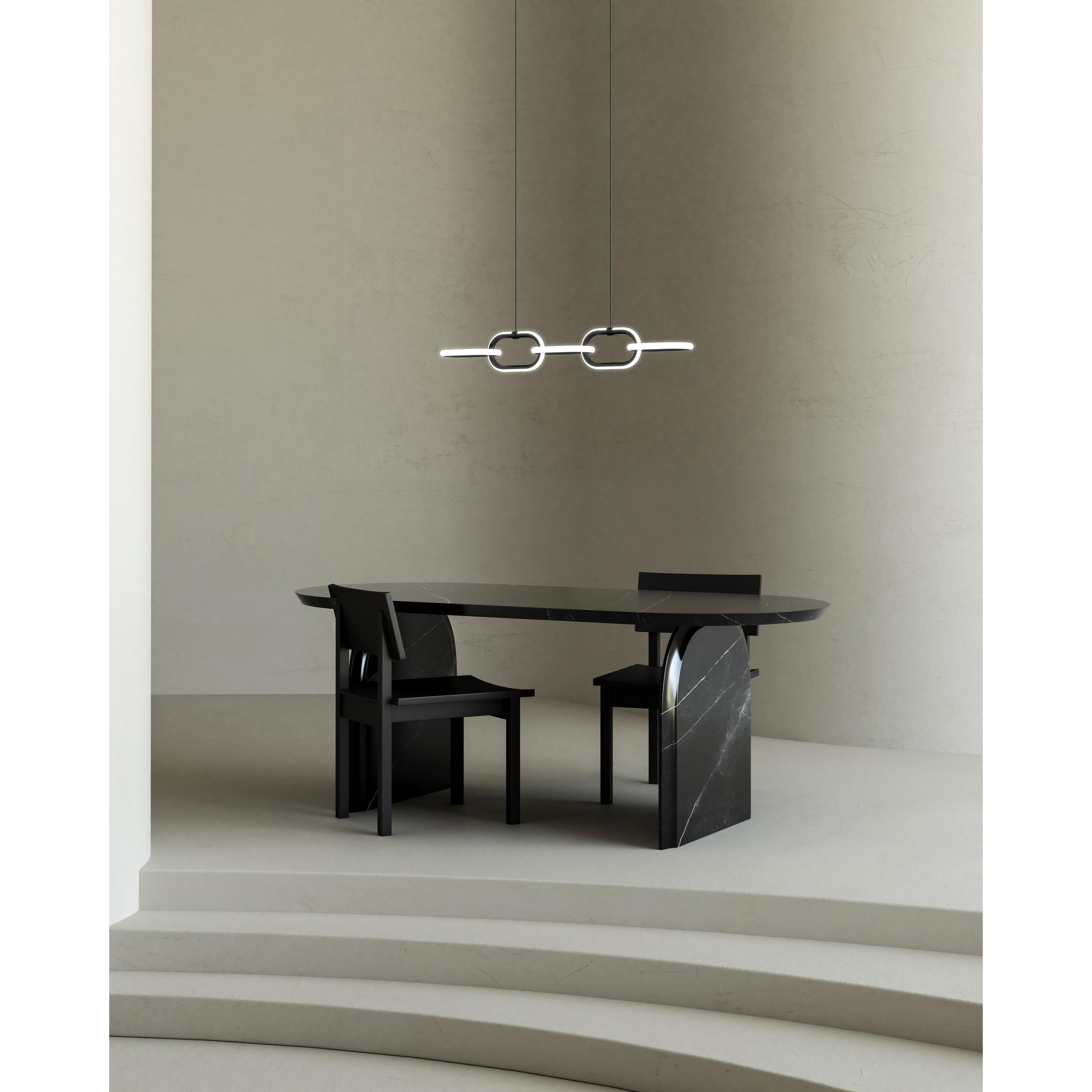 Airen 36-in Black LED Linear Pendant