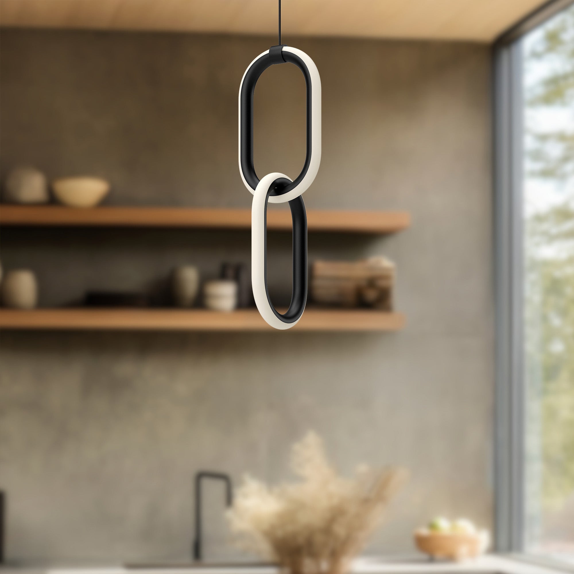 Airen 15-in Black LED Pendant