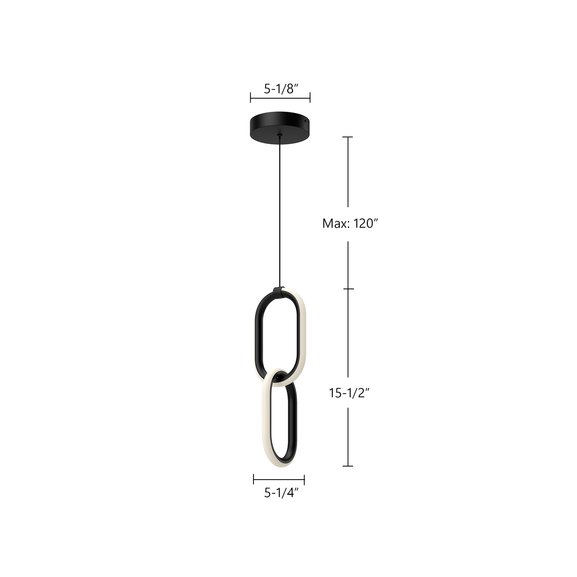 Airen 15-in Black LED Pendant