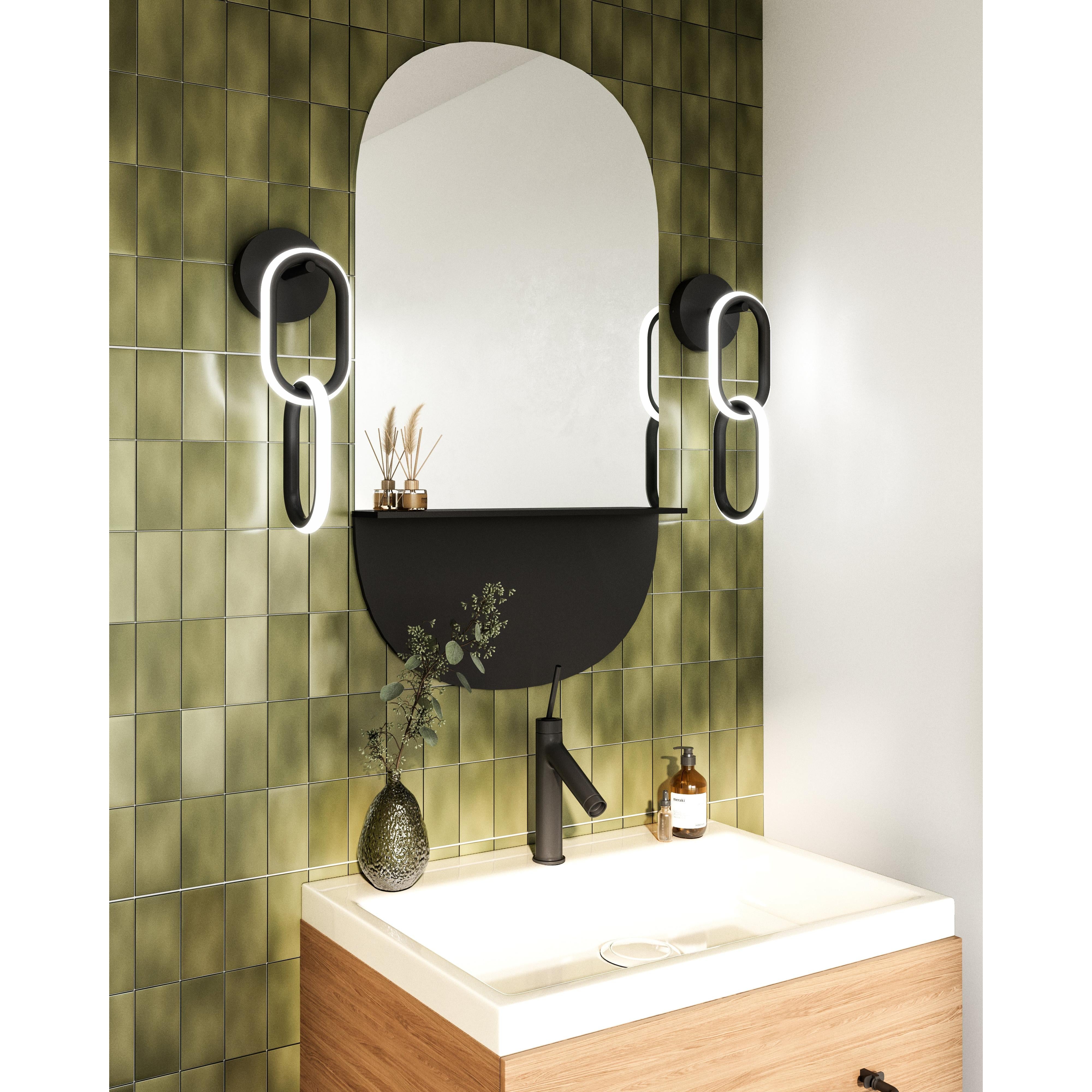 Airen 17-in Black LED Wall Sconce