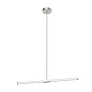 Akari 37-in Brushed Nickel LED Linear Pendant